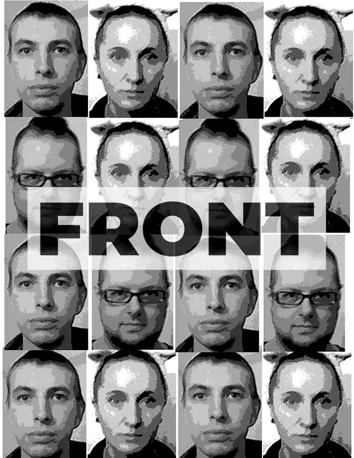 page 1 zine-style business card design for local seattle noise band